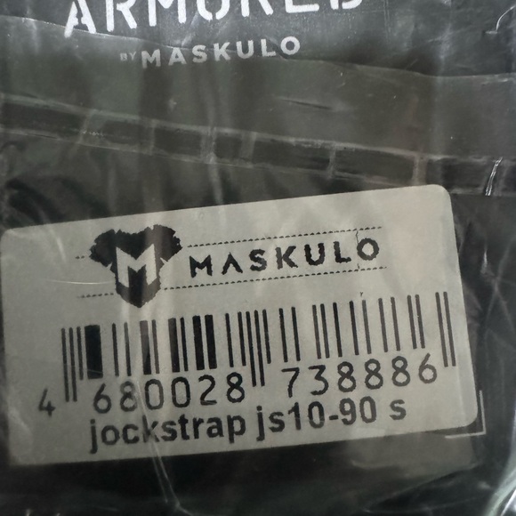 Maskulo Armored Black Jockstrap. Small - Picture 4 of 4